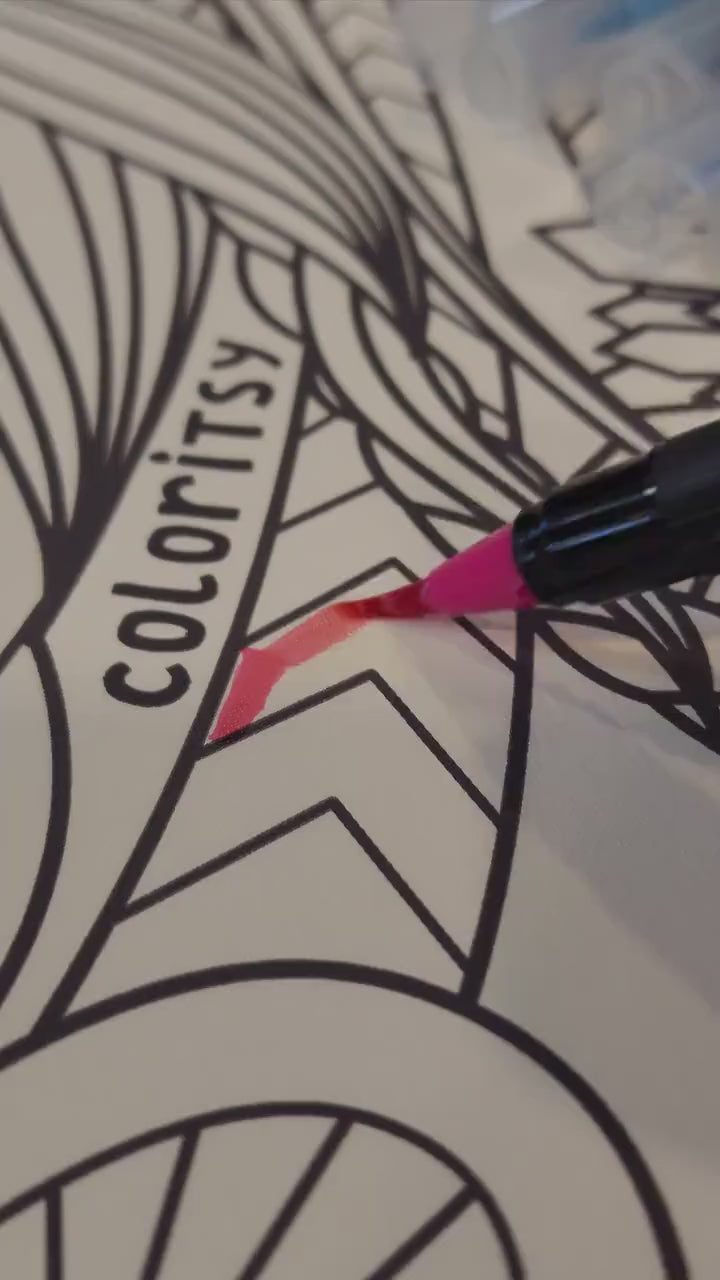 Custom Coloring Pages Personalized Fun for Kids 30" x 72"